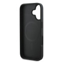 Guess case for iPhone 16 Plus 6,7" GUHMP16MPGPYSK black hardcase PU Peony Script MagSafe