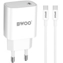 BWOO CDA159 mobilo telefonu lādētājs Type-C 20W PD +Type-C kabelis 1m
