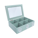 Tea box HAZEL 24x17xH7,5cm, green