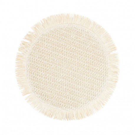 Table mat SUZAN D38cm jute, white