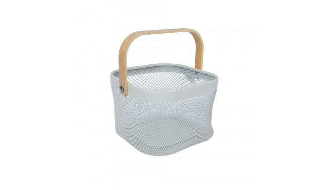 Basket OTTO  21x23xH14cm, with handle, white