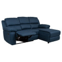 Nurgadiivan BERIT PN manuaalne recliner 214x95/160xH98cm, tumesinine