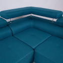 Corner sofa GALVIN RC, ocean blue