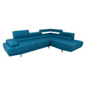 Corner sofa GALVIN RC, ocean blue