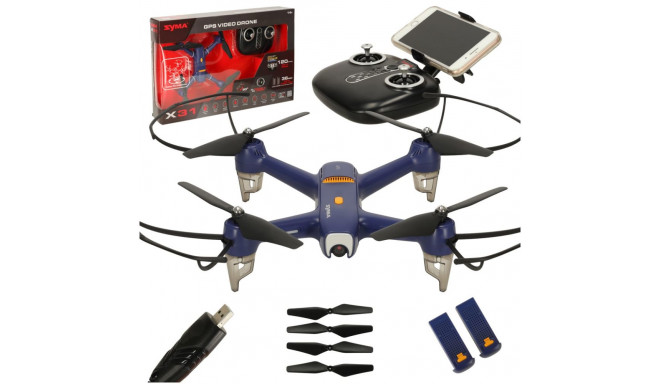 Syma X31 2.4GHz GPS 5G HD kaugjuhtimispuldiga droon koos kaugjuhtimispuldi kaameraga