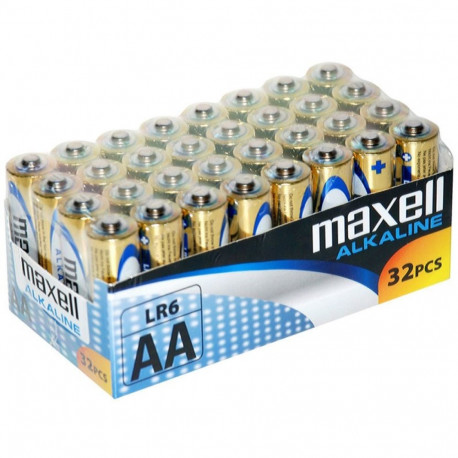 MAXELL leelispatarei LR6 AA, 32 tk (8 pakki, igaühes 4 tk), fooliumkarbis