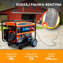 Extralink Power generator EGP-5500 petrol, 5,5kW 3F