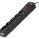 Activejet black power strip with cord ACJ COMBO 5G/5M/BEZP. AUTO/CZ