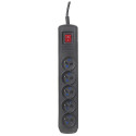 Activejet black power strip with cord ACJ COMBO 5G/5M/BEZP. AUTO/CZ