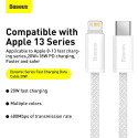 Baseus Dynamic USB-C kaabel Lightningile, 23W, 1m (valge)