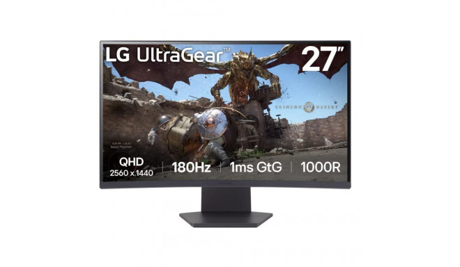 LCD Monitor|LG|27GS60QC-B|27"|Gaming/Curved|Panel VA|2560x1440|16:9|180 Hz|Matte|1 ms|Tilt|Colour Bl