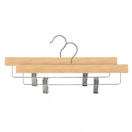 WOODEN PANTS HANGER LST017 NATURAL 2PCS