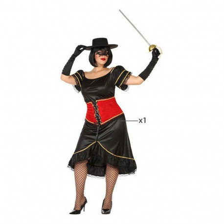 Costume for Adults Black Superhero (1 Unit) - XL