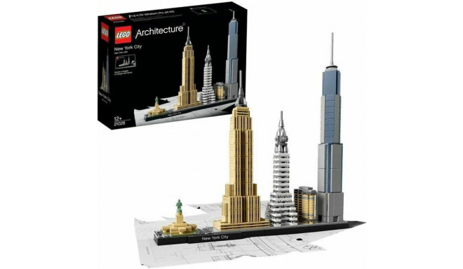 Konstruktsioon komplekt Lego Architecture 21028 New York Mitmevärviline 600 Tükid, osad