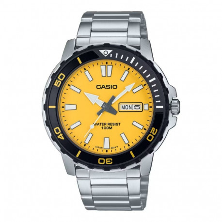 Men's Watch Casio DIVER Yellow Silver