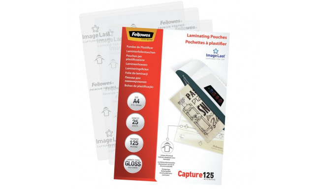 Laminating sleeves Fellowes 25 Units Transparent A4