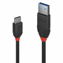 USB A - USB C Kaabel LINDY 36916 Must 1 m