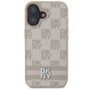DKNY DKHCP16SPCPTSSP iPhone 16 6.1" pink/pink hardcase Checkered Pattern & Printed Stripes