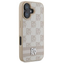DKNY DKHCP16SPCPTSSP iPhone 16 6.1" pink/pink hardcase Checkered Pattern & Printed Stripes
