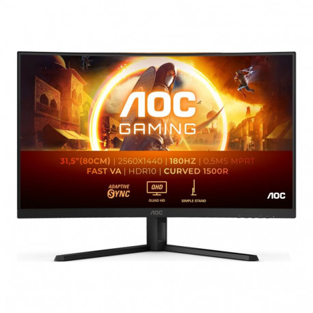 AOC CQ32G4VE 31,5" VA QHD 16:9 180 Hz 1 ms 2560 x 1440 pikslit 300 cd/m² 2 HDMI-porti monitor