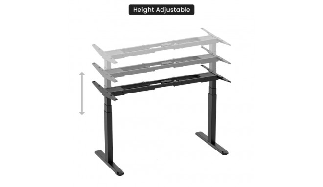 Adjustable Height Table Frame Up Up Thor, Black