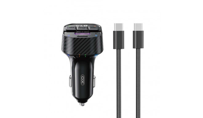 XO transmitter FM BCC17 Bluetooth MP3 car charger 30W black + cable USB-C - USB-C