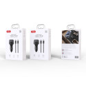 XO transmitter FM BCC17 Bluetooth MP3 car charger 30W black + cable USB-C - Lightning