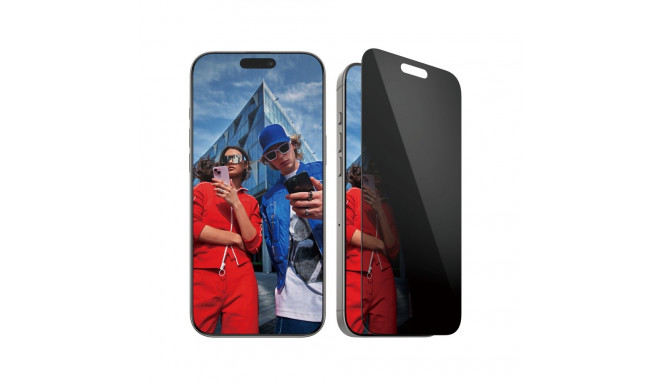 Kaitseklaas privaatsusfiltriga Apple iPhone 16 Pro Max, musta äärega, Ultra-Wide Fit, PanzerGlass