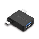 Ugreen 2in1 Adapter Micro USB Male + USB Type C Male to USB 3.0 Female Black