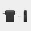 Ugreen 2in1 Adapter Micro USB Male + USB Type C Male to USB 3.0 Female Black