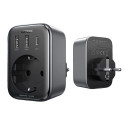 Ugreen CD314 Üli Kiire GaN 65W PD3.0 QC3.0/4.0 C/AC reisilaadija 2x USB Type C Must