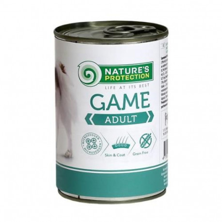 NATURE'S PROTECTION täiskasvanute ulukikonserv koertele 400 g