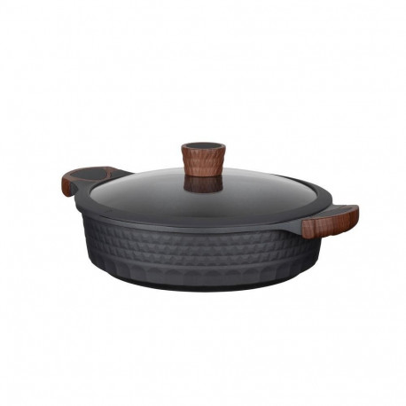 Resto Kitchenware 93506 ümmargune must puidust käepidemega kastrul 4.4 L