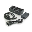 3 Slot Battery Charger; ZQ300 Series; includes power supply and EU power cord