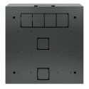 Intellinet Low-Profile 19" Wall Mount Cabinet with 4U Horizontal and 2U Vertical Rails Slim, Space-s
