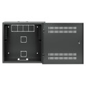 Intellinet Low-Profile 19" Wall Mount Cabinet with 4U Horizontal and 2U Vertical Rails Slim, Space-s