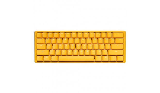 Ducky One 3 Mini kollane mänguklaviatuur USB QWERTY US inglise
