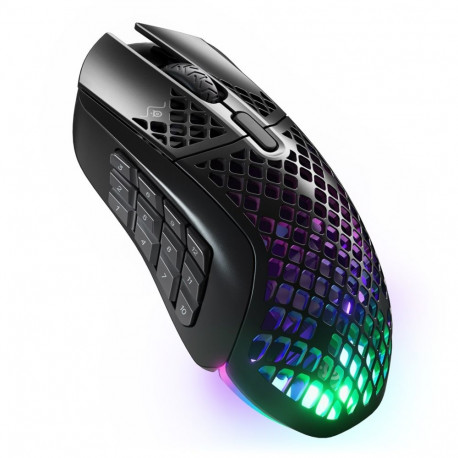 Steelseries mängurihiir Aerox 9, mõlema käega kasutatav, RF-i ja Bluetoothiga juhtmevaba, optiline, 