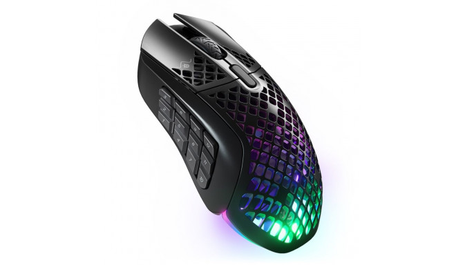 Steelseries mängurihiir Aerox 9, mõlema käega kasutatav, RF-i ja Bluetoothiga juhtmevaba, optiline, 