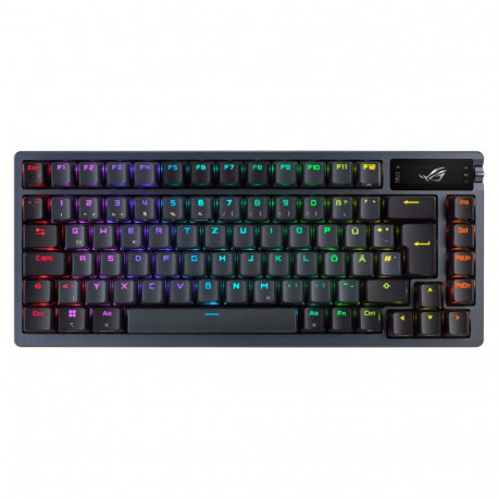 ASUS ROG Azoth must mänguklaviatuur USB + RF juhtmevaba + Bluetooth QWERTY