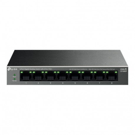 TP-Link LS108GP 8-Port Gigabit Desktop Switch with 8-Port PoE+