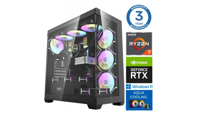 INTOP AQUA Ryzen 7 7700X 64GB DDR5 1TB SSD M.2 NVME+2TB RTX4070 12GB WIN11