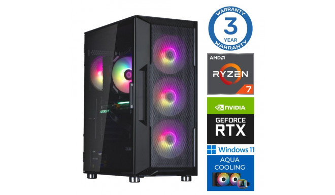 INTOP AQUA Ryzen 7 7700X 16GB DDR5 2TB SSD M.2 NVME RTX4060 8GB WIN11Pro