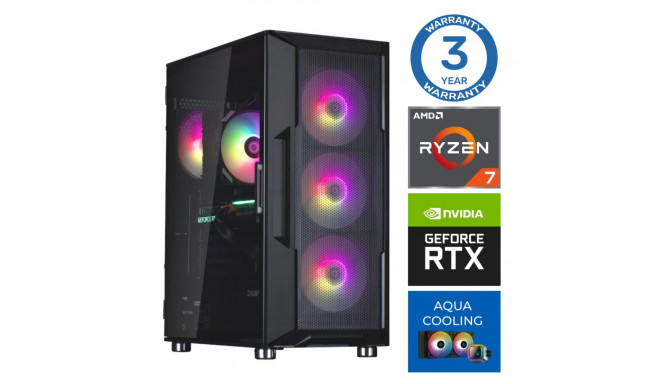 INTOP AQUA Ryzen 7 7700X 32GB DDR5 500SSD M.2 NVME+2TB RTX4060 8GB no-OS