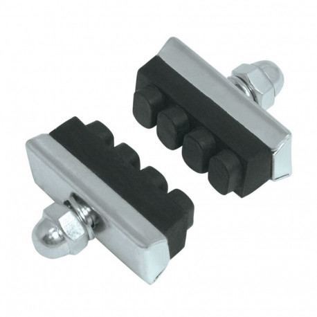 U-kujulised piduriklotsid Force Classic 35mm must/hõbe 11646