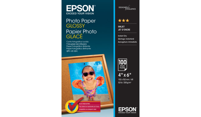 EPSON Photo Paper Glossy 10 x 15 cm, 200 g/m