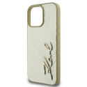 Karl Lagerfeld Metal Signature iPhone 16 Pro Case - Gold