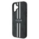Guess 4G Printed Stripes MagSafe case for iPhone 16 Plus - black