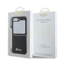Guess 4G Glitter Script Case for Samsung Galaxy Z Flip 6 - Black