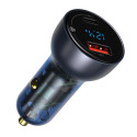 Baseus USB / USB Type C car charger 65 W 5 A SCP Quick Charge 4.0+ Power Delivery 3.0 LCD screen + U